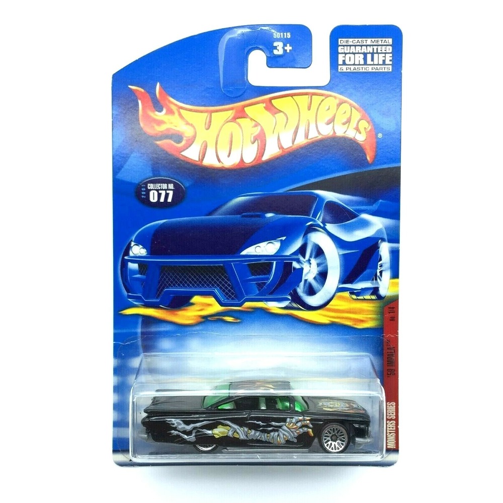 Hot Wheels Monsters Series 1959 Chevrolet 59 Chevy Impala Car Black Diecast 1/64